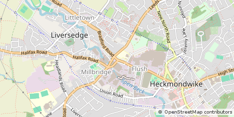 Map of Liversedge, West Yorkshire