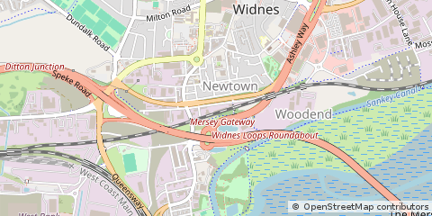 Map of Widnes, Cheshire