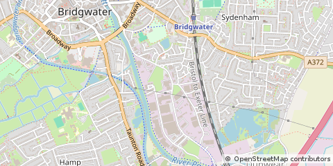 Map of Bridgwater, Somerset