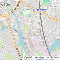 Map of Bridgwater, Somerset