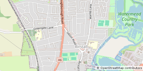 Map of Birstall, Leicestershire