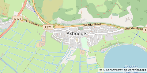 Map of Axbridge, Somerset