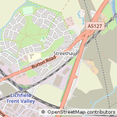 Map of Lichfield, Staffordshire