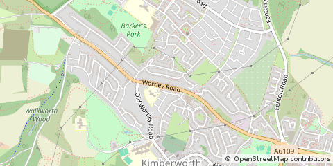 Map of Rotherham, South Yorkshire