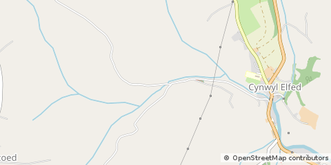 Map of Carmarthen, Carmarthenshire