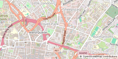 Map of Leeds, West Yorkshire