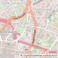Map of Leeds, West Yorkshire