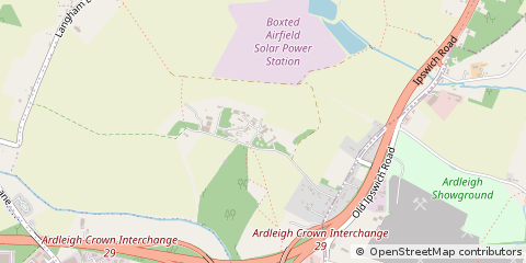 Map of Langham, Essex