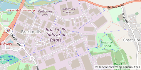 Map of Brackmills, Northampton