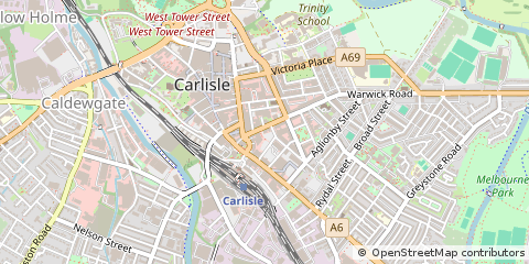 Map of Carlisle, Cumbria