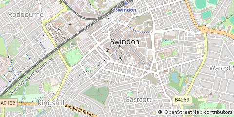 Map of Swindon, Wiltshire