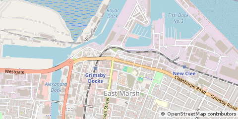Map of Grimsby, North East Lincs