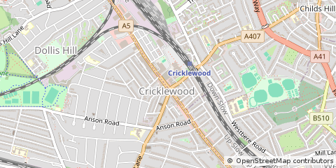 Map of Cricklewood, London