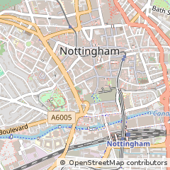 Map of Nottingham, Nottinghamshire