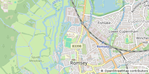 Map of Romsey, Hampshire
