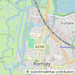 Map of Romsey, Hampshire