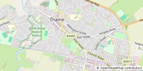 Map of Thame, Oxfordshire