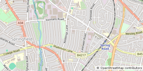 Map of Birmingham, West Midlands