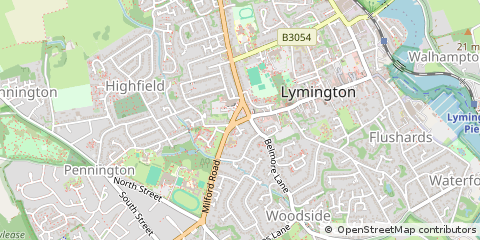 Map of Lymington, Hampshire