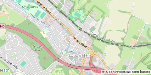 Map of High Wycombe, Bucks