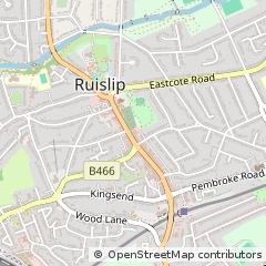 Map of Ruislip, Middlesex
