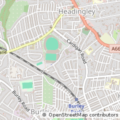 Map of Leeds, West Yorkshire
