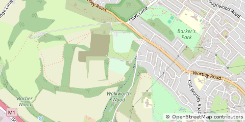 Map of Kimberworth Rotherham, South Yorkshire