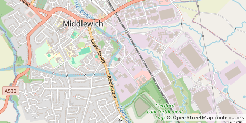 Map of Middlewich, Cheshire