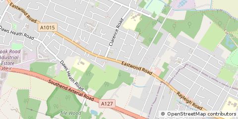 Map of Rayleigh, Esses