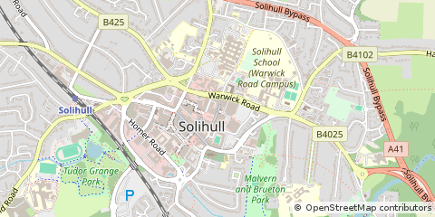 Map of Solihull