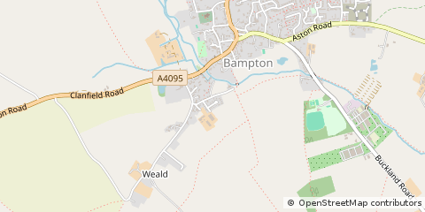 Map of Bampton, Oxon