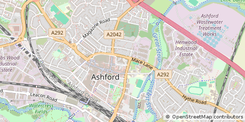 Map of Ashford, Kent