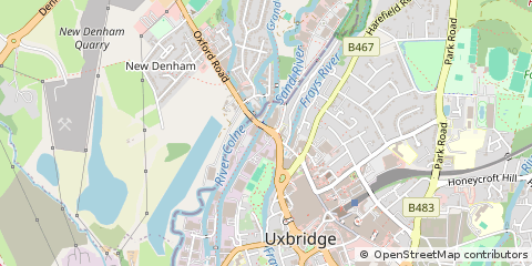 Map of Uxbridge, Middlesex