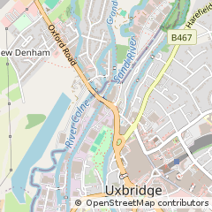 Map of Uxbridge, Middlesex