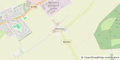 Map of Tranent, East Lothian