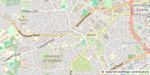 Map of Sheffield