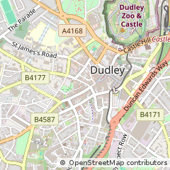 Map of Dudley, West Midlands