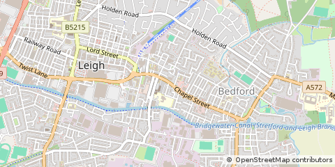 Map of Leigh, Greater Manchester