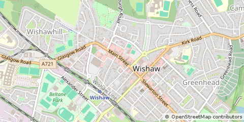Map of Wishaw, Lanarkshire