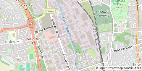 Map of Gateshead, Tyne and Wear