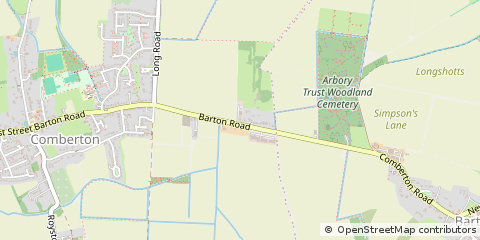 Map of Comberton, Cambridge