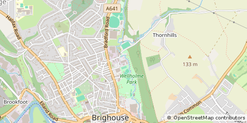 Map of Brighouse, West Yorkshire
