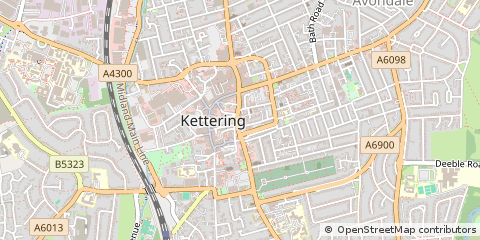 Map of Kettering, Northamptonshire