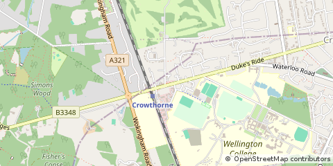 Map of Crowthorne, Berkshire
