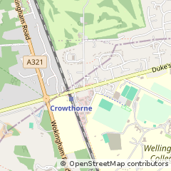 Map of Crowthorne, Berkshire