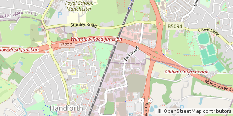 Map of Cheadle Hulme, Cheshire