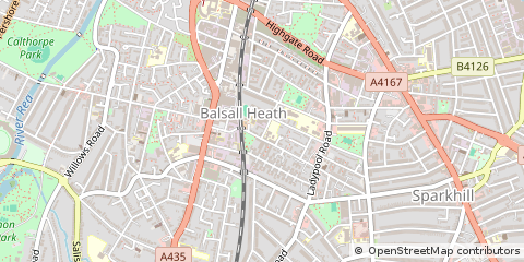 Map of Birmingham, West Midlands
