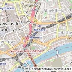 Map of Newcastle Upon Tyne
