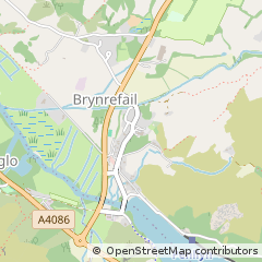 Map of Caernarfon, Gwynedd