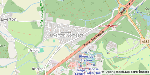 Map of Newton Abbot, Devon